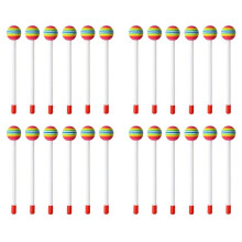 24 St Lollipop Drum Mallet Sticks Round Rainbow Hammer Percussion Sticks Drumsticks för Kids Barn Mallet Musical Toy