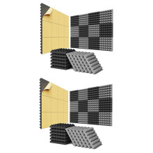 24 Pack Self-Adhesive Sound Proof Foam Panels 2 X 12 X 12 Inch Acoustic Panels