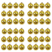 48-Piece Mirror Disco Decoration, Party or DJ Lighting Effects, Home Decoration, Stage Props (2 Inches, Gold)