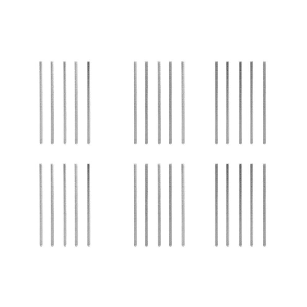 M6 X 150Mm 304 Stainless Steel Fully Threaded Rod Bar Studs Hardware 30 Pcs 4713387330122