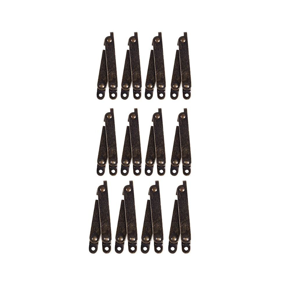 Furniture Box Rotatable Folding Lid Support Hinge Bronze Tone 12Pcs 4713329758014