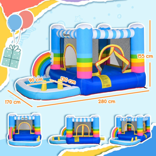 Children is bouncy castle with trampoline 2