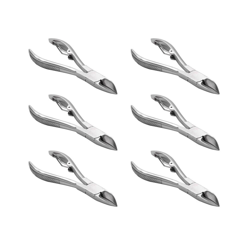 6X Professional Feet Toe Nail Clippers Trimmer Cutters Paronychia Nippers Chiropody Podiatry Stainless Foot Care Tools
