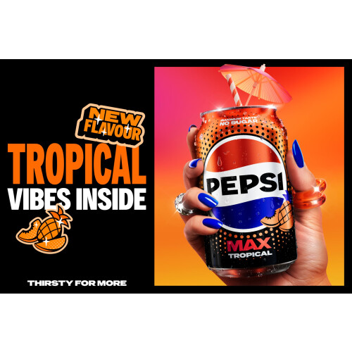 Pepsi Pepsi Max Tropical, 330ml Cans (Pack of 24) 1