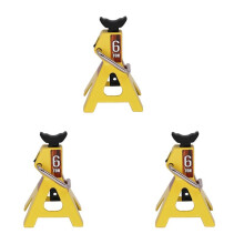 3X Suportes Metal Jack 6 Toneladas de Altura AjustáVel para 1/10 RC CaminhãO de Esteiras Carro Trx4 SCX10 SimulaçãO de Escalada VeíCulos-Amarelo
