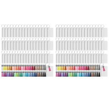 400Pcs Sublimation Keychain Blanks Set Rectangle Heat Transfer Blanks Keychain Tassels with Key Rings for Keychain DIY