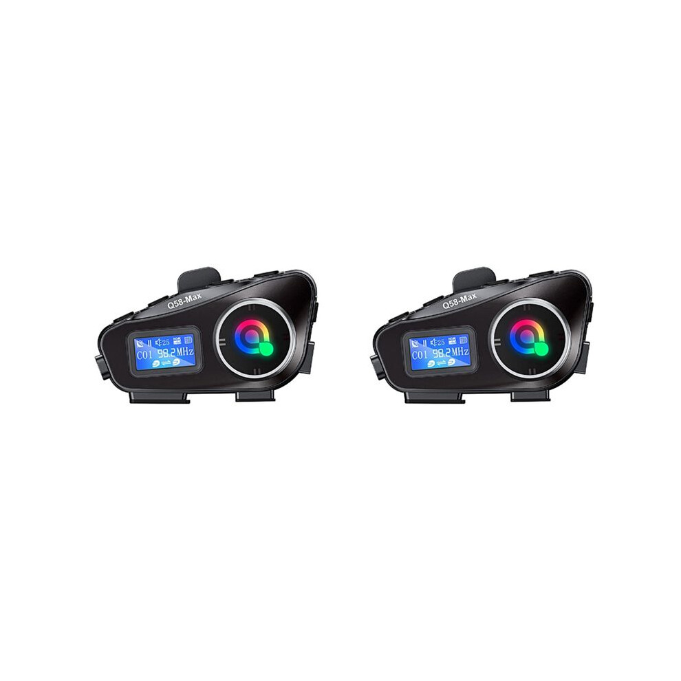 2X Q58 Max Motorcycle Helmet Intercom Ip65 Waterproof Intercom Distance 500M Multi-Scene Mixed Music Sharing 4711071803778