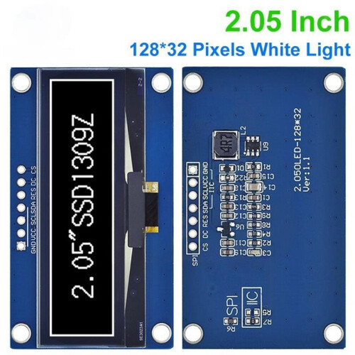 2.05 Inch OLED Display TZT 128x32 LCD Module SSD1309 Controller Support Interface SPI for 1