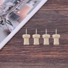160Pcs H-Shape Wood Decorative Push Pins, Wood  and Steel Needle Point Thumb Tacks for Photos, Maps and Cork Boards