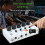 Mixer 4 Channel  Small Mixer Microphone Extender Microphone Instrument Audio Integrator White 6