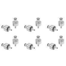 12Pcs 304 Stainless Steel Carbonation Cap 5/16 Inch Barb, Lock Type, Fit Soft Drink PET Bottles, Homebrew Kegging