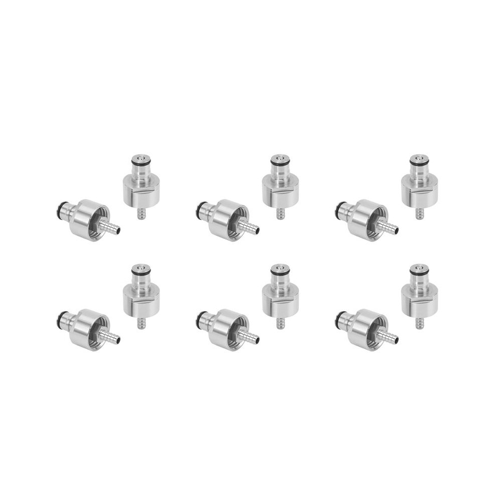 12Pcs 304 Stainless Steel Carbonation Cap 5/16 Inch Barb, Lock Type, Fit Soft Drink Pet Bottles, Homebrew Kegging 6032592099494