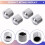 12X Guitar Dome Control Knobs for  Tele Replacement, Silver 7