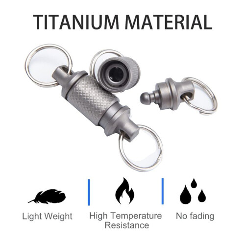 3X Titanium Quick Release Keychain,Detachable Key Ring Pull Apart Keychain,Key Holder Accessory for Bag/Purse/Belt 2
