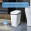 2X Automatic Touchless Bathroom Trash Can with Lid White Slim Narrow Plastic  Motion Sensor Covered Garbage Can 5