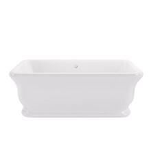 Balterley Stallington Freestanding Luxury Straight Square Double Ended Bath, 1804 x 850mm - Gloss White