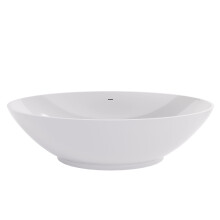 Balterley Castern Freestanding Luxury Oval Double Ended Bath, 1770 x 880mm - Polished White
