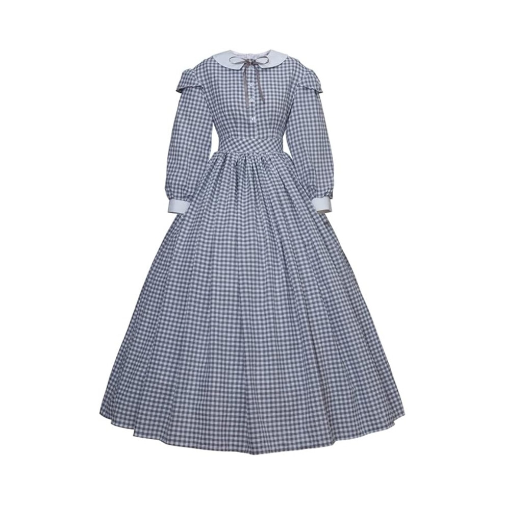 (, M) Women Civil War Dress Victorian 1860S Ball Gown Southern Belle Costume Gray