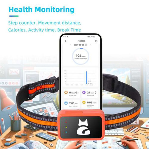 Collier Connecté 4G pour Chien avec Traceur GPS, Étanche, pour Chat, Localisation D'Animaux (Version Eurasienne) 1