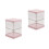 2Pièces Boîte Rose Multi-Couches Pivotante Rangement 4