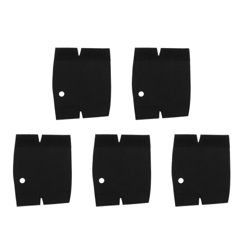 5Pièces Paire Protège Main Cor Instrument Noir Cuir PU Confortable 1