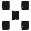 5Pièces Paire Protège Main Cor Instrument Noir Cuir PU Confortable 5
