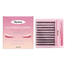 Nymixa Segmented False Eyelash Set: Easy to apply, lightweight, invisible, suitable for everyday wear, dates, and bare-faced looks.