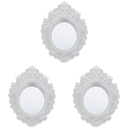 3Pièces Mini Résine Argent Pour Décoration De Maison Miniature 1