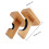 2Paire Support Mural En Bois Kaki Pour Affichage Batte Baseball 1