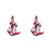 2Pièces Figurines Casse- En Bois Rouge Décor De Noël Miniature 5
