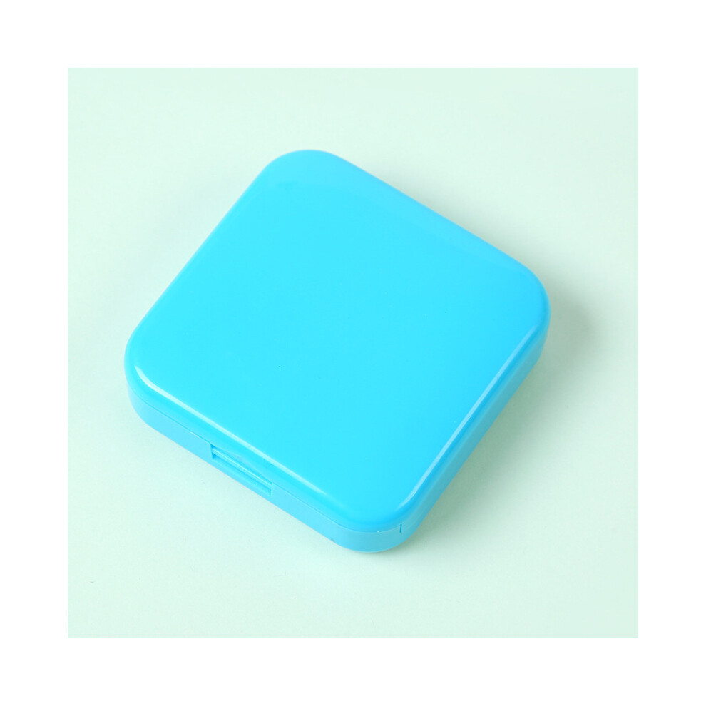 Stoyotu (Blue) Portable Am Pm Pill Organizer Daily 2 Times Pill Case Travel Pill Box 2 Compartment Easy Open Vitamin Container For Pills