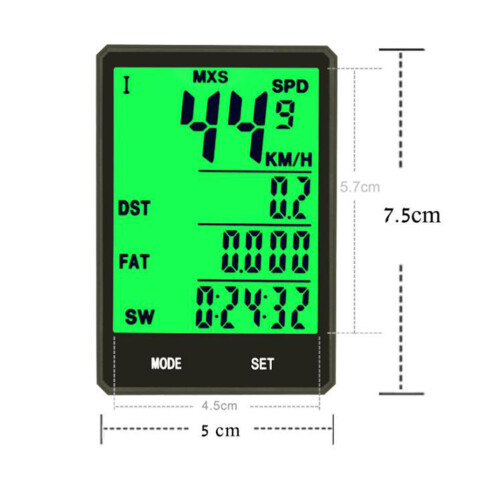 1Compteur Noir Étanche Pour Avec Rétroéclairage 1