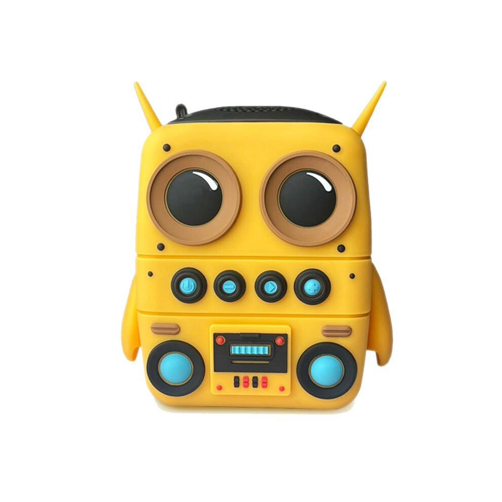 Robot Speaker Ai Audio Alarm Clock Waterproof Computer Speaker Person Audio Outdoor Speaker Yellow 6033075660101