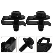 5Ensembles Kit De Fixation Clips U En Métal Noir Pour Capot Auto