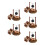 5Ensembles Décor Miniature Jardin Pot Suspendu En Bois 5