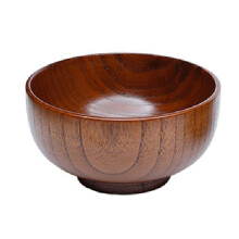 Neue Chinesische Holzschüssel mit Vollholz und Jujube. Instant-Nudelschüssel, Suppenschüssel, Wärmeisolierende, Sturzsichere Schüssel, 16 cm