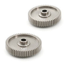 2 STÜCKE RC Auto Upgrade Hochgeschwindigkeits-Stirnradgetriebe 51004 53665 55T 58T für TT01 TT-01 1/10 RC Auto Upgrade Teile