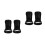 4Pièces Porte-Brosses À Rasage Plastique Noir Support Outils 2