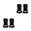 4Pièces Porte-Brosses À Rasage Plastique Noir Support Outils 3