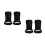 4Pièces Porte-Brosses À Rasage Plastique Noir Support Outils 4