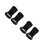 4Pièces Porte-Brosses À Rasage Plastique Noir Support Outils 5