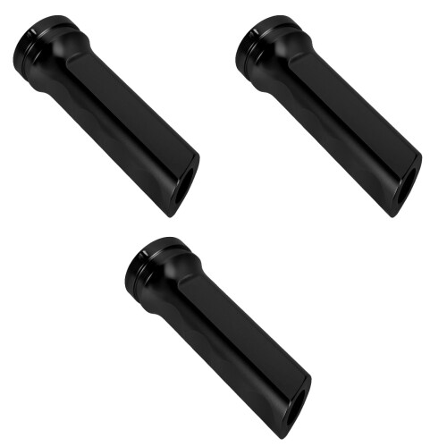 3Pièces Couvre À Main Aluminium Noir Protection Auto Élégante 2