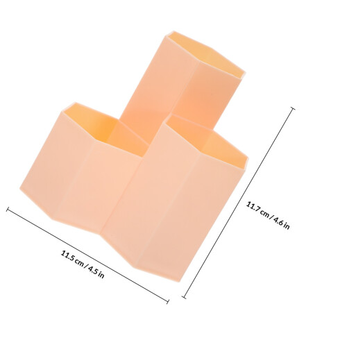 1Pièces Organisateur De Hexagonal Rose En PP, 3 Compartiments 1
