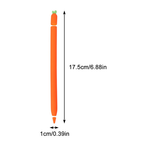 1Pièces Étui Crayon Silicone Orange Antidérapant Protection Pour 1