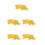 5Pièces Clips ABS Floral Sûr Types 4