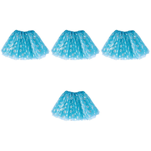 4Pièces Jupe Tutu En Tulle Polyester Pour Fête Danse 1