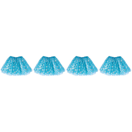 4Pièces Jupe Tutu En Tulle Polyester Pour Fête Danse 2