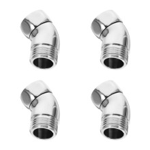 4Pièces Extendeur Douche En Cuivre Argenté Pour Douchette Murale