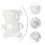 4Pièces Moulages Ours Blancs En Mousse Pour Décoration DIY 5