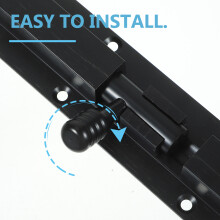 Verrou Coulissant Noir Durable En D'aluminium